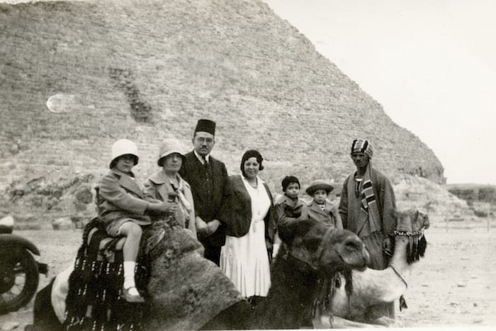 Image 3 The Abu Shadi family at the pyramids at Giza circa late 1920s early 1930s. copy