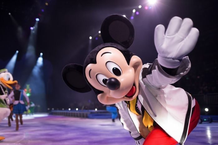 Mickey mouse in Disney world Abu Dhabi Yas Island Dsiney plus tv