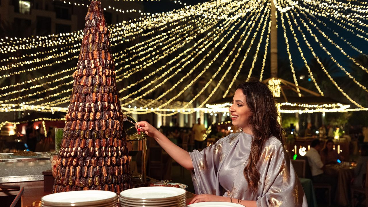 ramadan in abu dhabi with a date tower