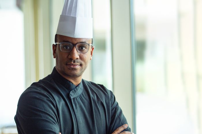 Chef Ahmed Bounaji at Erth Abu Dhabi