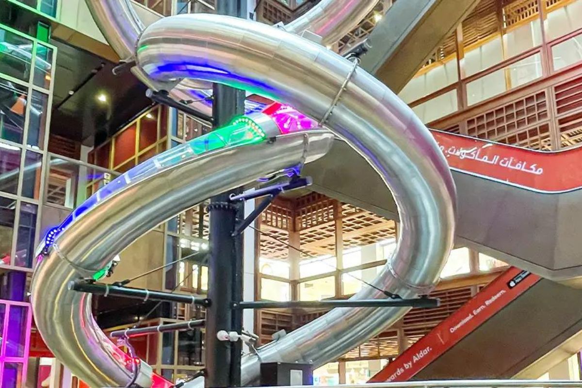 velocity slide, velocity slide at wtc, wtc mall, wtc mall activities for kids, kids things to do in abu dhabi, winter break in abu dhabi,