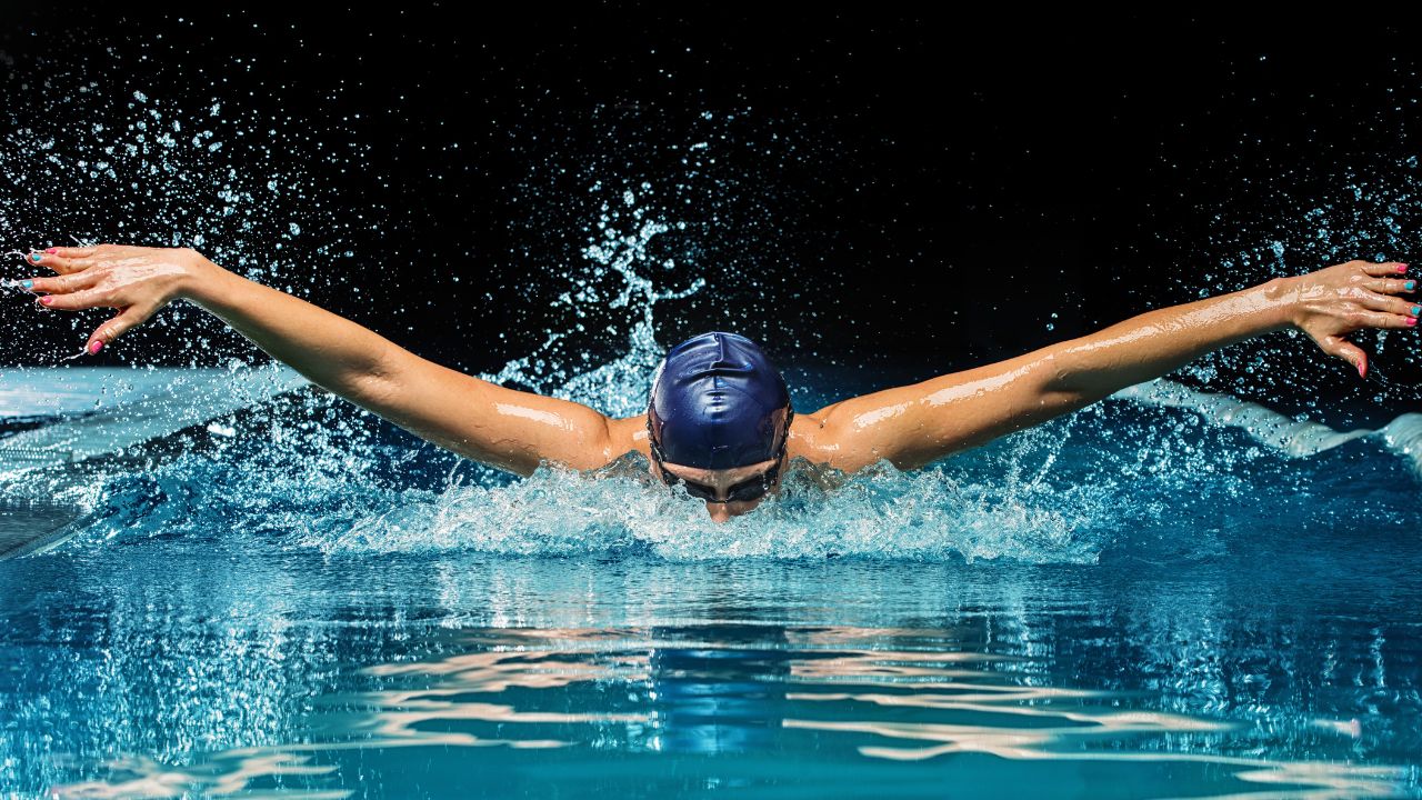 woman swimming