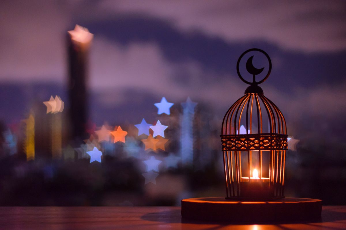 A lantern lit up for Islamic New Year