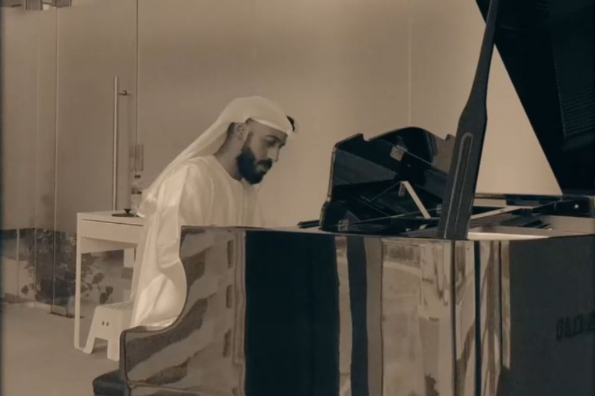Saif the Emirati Pianist Saif playing piano the emirati painist