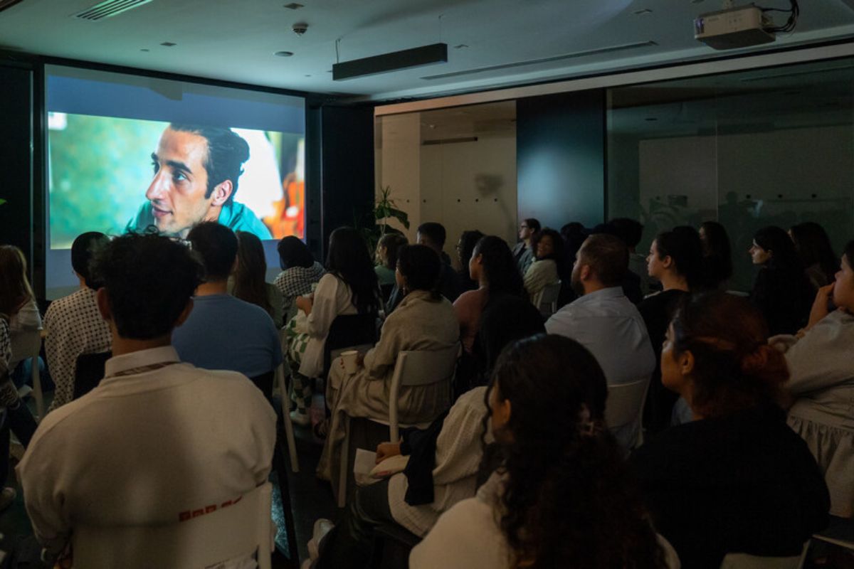 Students watching a documentary at Uncharted Paths DocuShorts in Focus