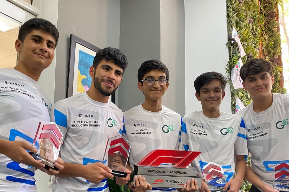 Team Zephyros from Raha International School (Gardens Campus) Winners of ADNOC Yas in Schools National finals this 2024