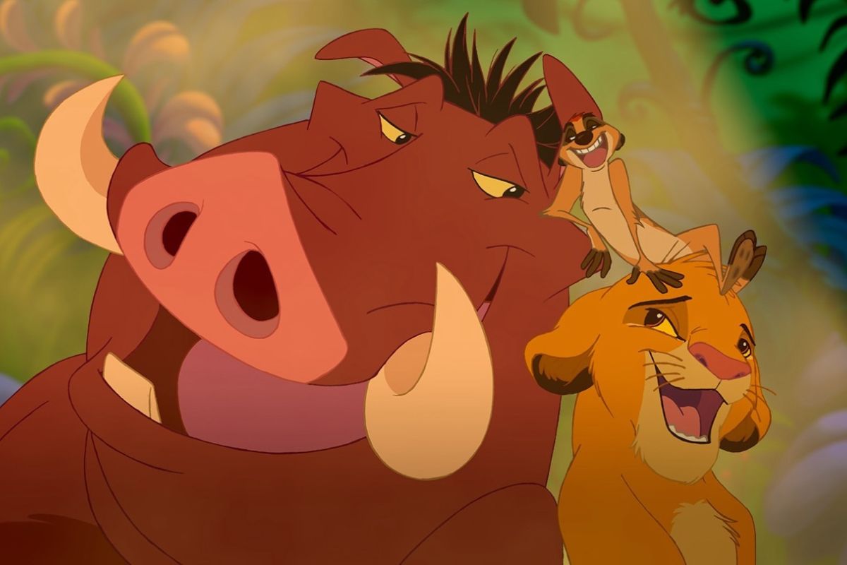 Pumbaa, Timon and Simba for The Lion King Cinema Space Abu Dhabi