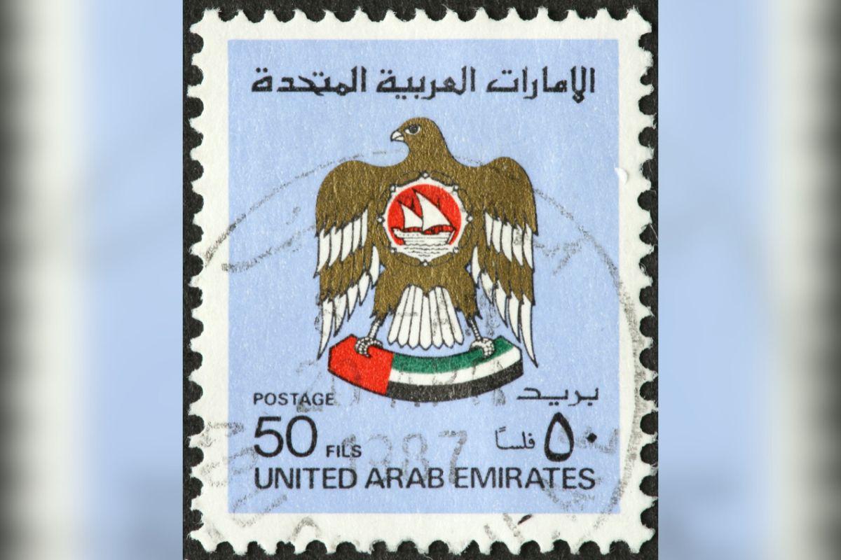 Falcon stamp of the UAE