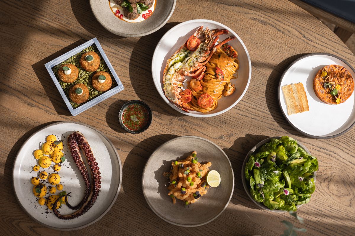 Delicious foods on the table at The St. Regis Saadiyat Island Resort