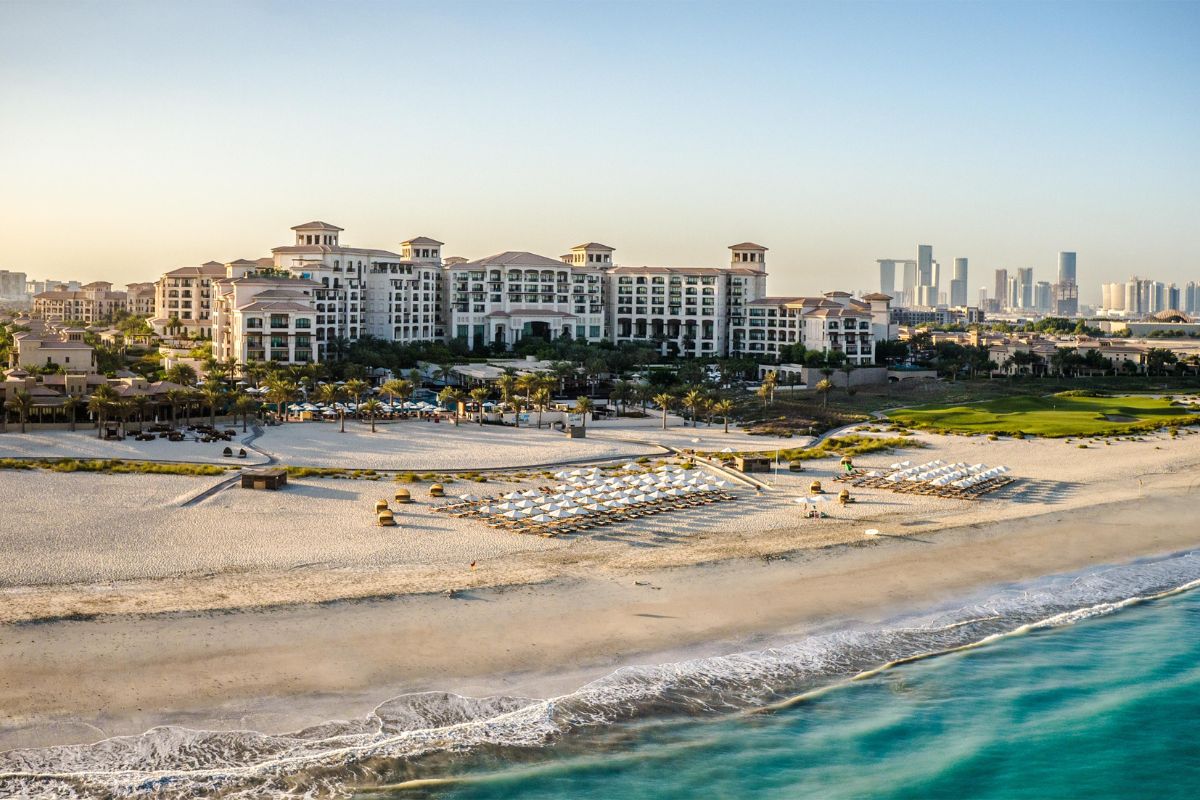 St. Regis Saadiyat Abu Dhabi drone view, Magestic suite staycation