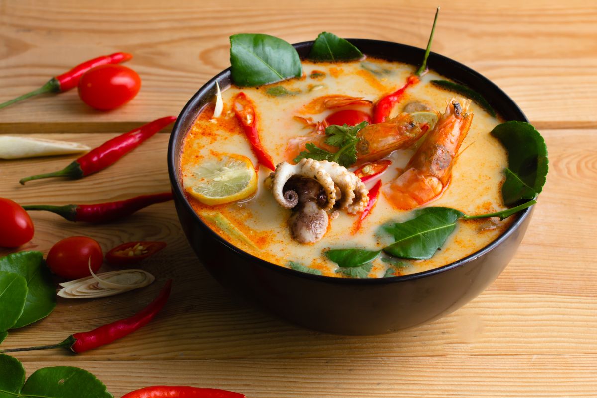 Tom yum, a famous Thai dish