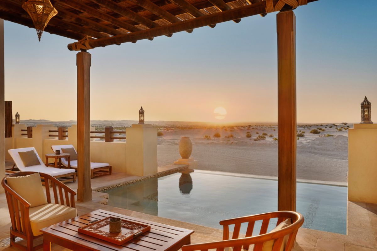 Al Wathba, a Luxury collection Desert Resort & Spa in Abu Dhabi sunset outdoor view