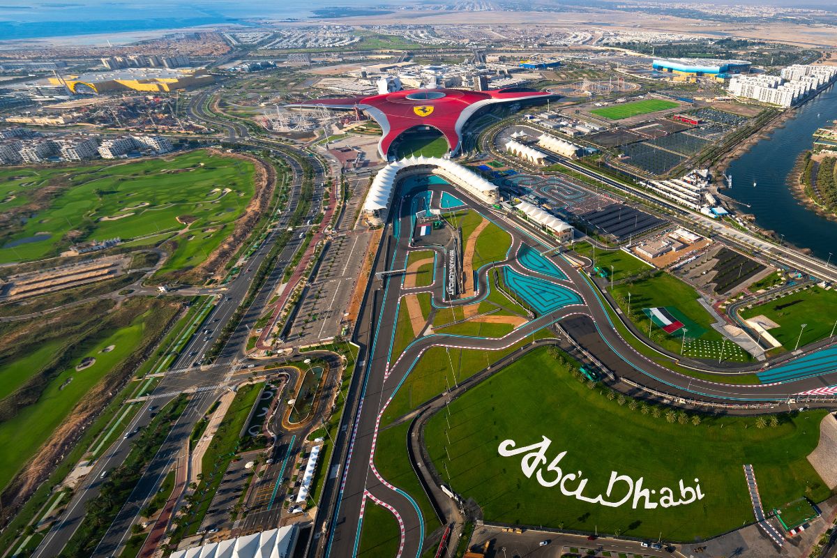 Bird's eye view of Ferrari World Abu Dhabi as they unveil the first-ever ladies run event on 21 September