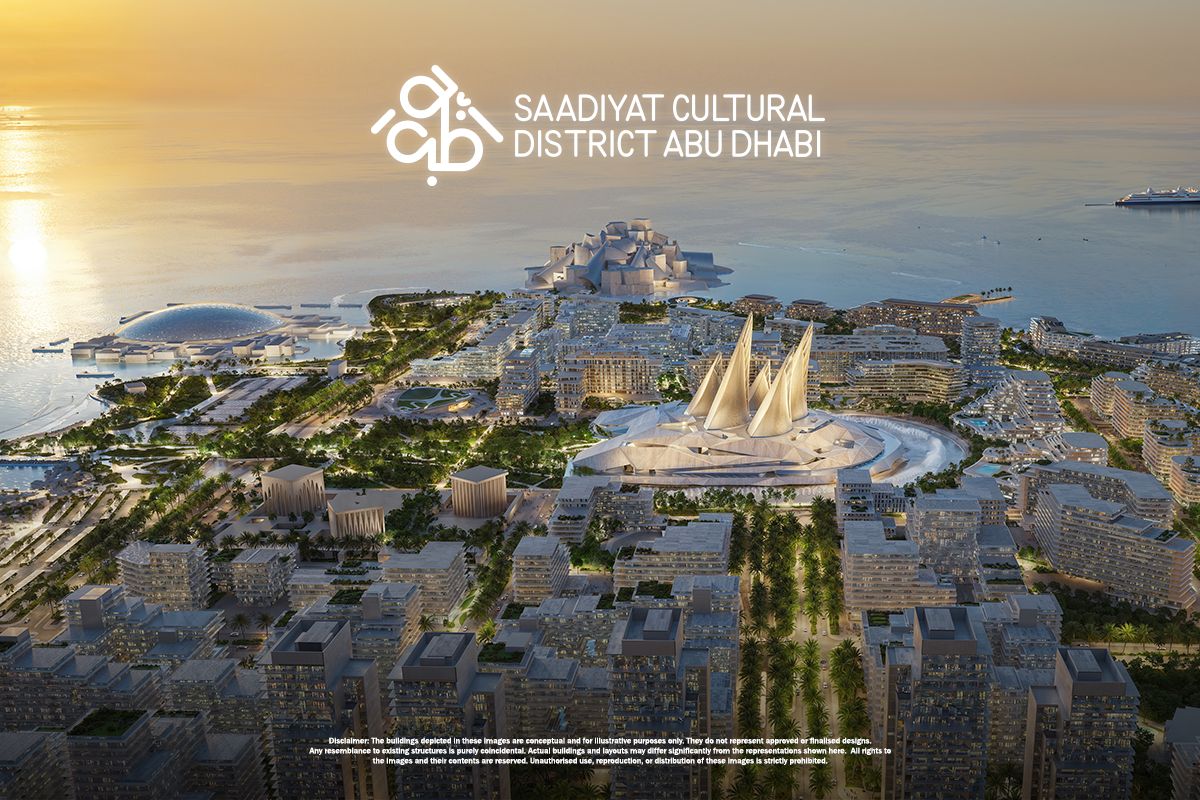 Saadiyat Cultural District bird's eye view