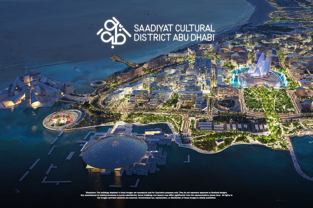 Saadiyat Cultural District's bird's eye view