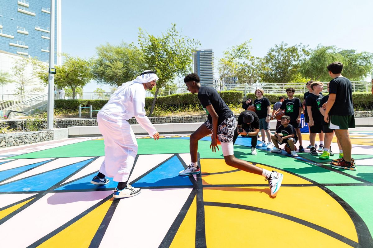 New NBA inspired basketball court revealed on Reem Island, Boston Celtics