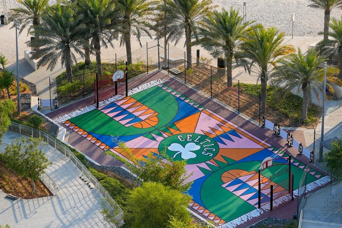 New NBA inspired basketball court revealed on Reem Island, Boston Celtics