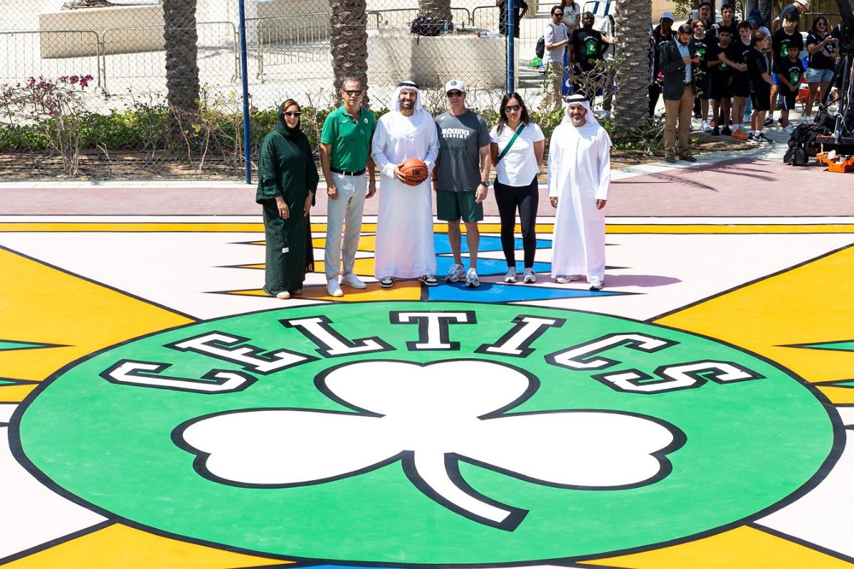 New NBA inspired basketball court revealed on Reem Island, Boston Celtics