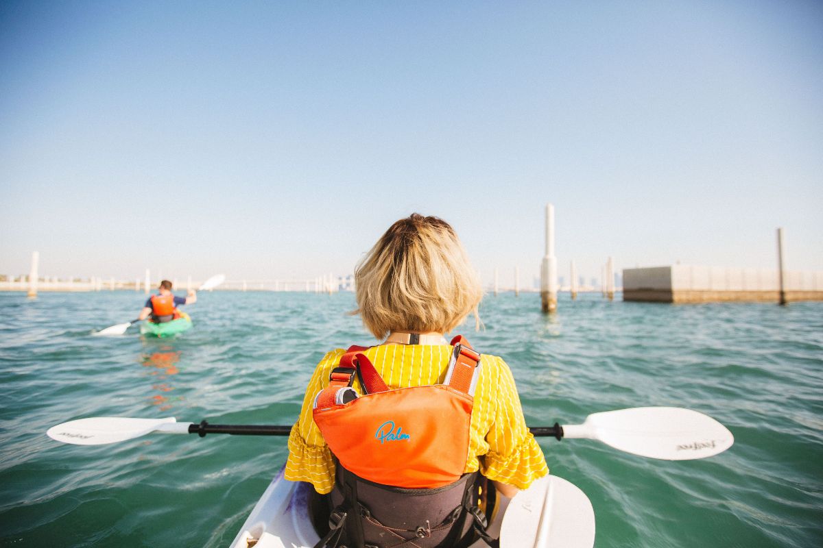 Kayaking at the Louvre Abu Dhabi