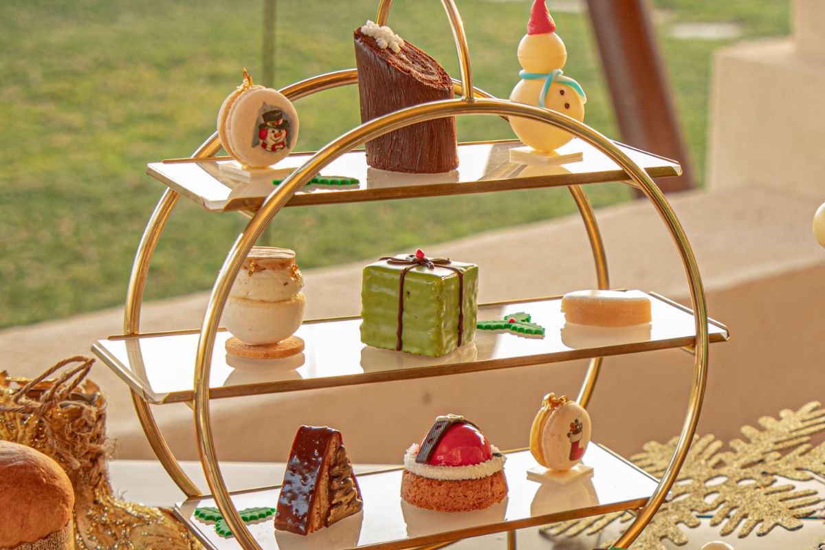 Festive afternoon tea at Al Wathba, a Luxury Collection Desert Resort & Spa