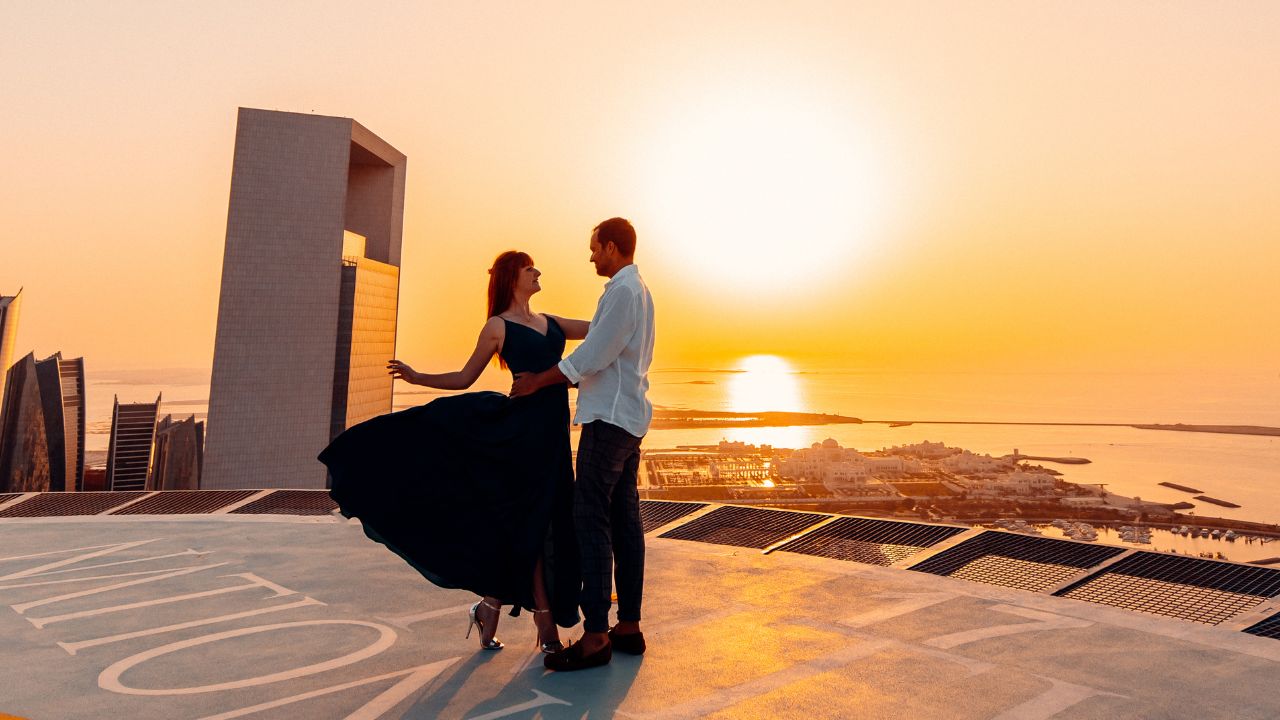 valentines day helipad at st regis abu dhabi