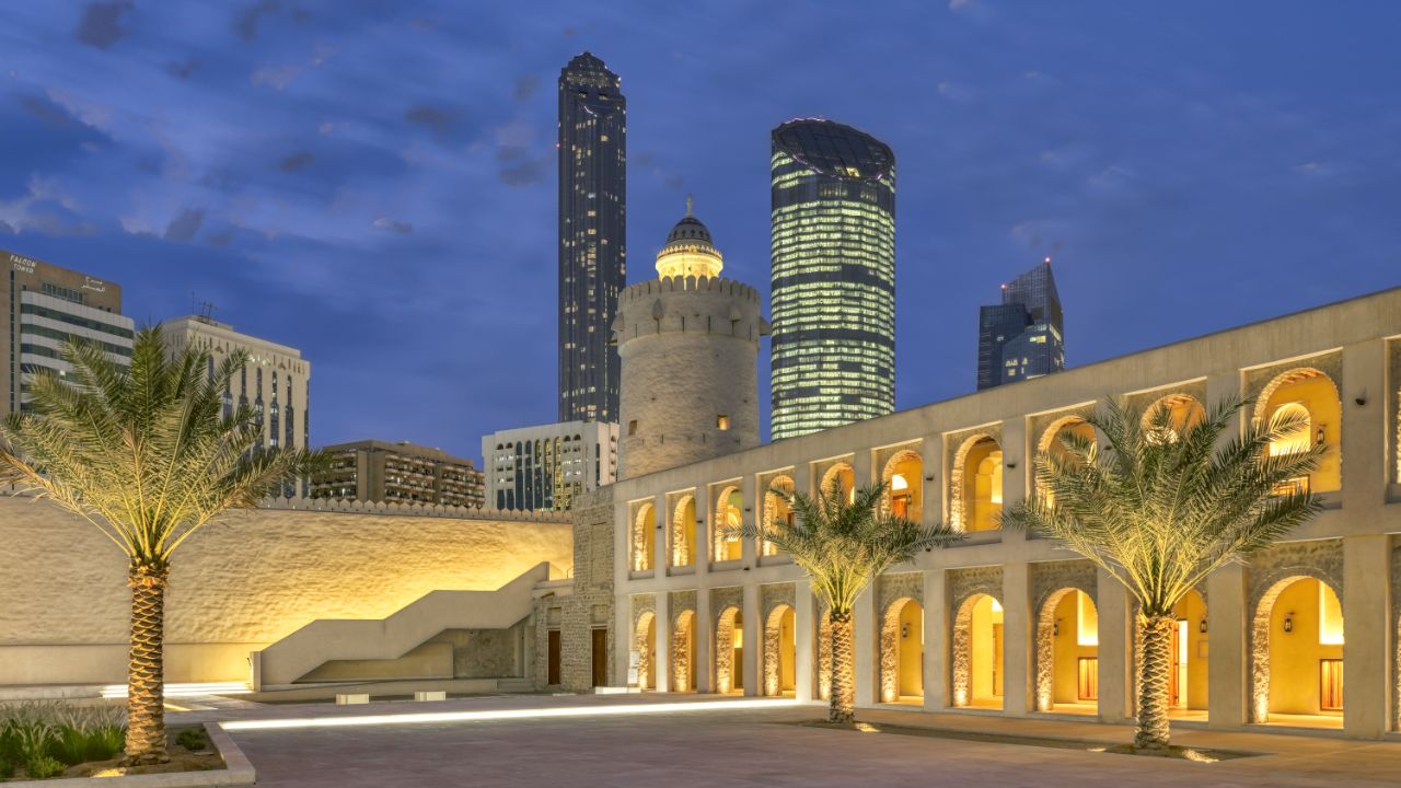 qasr al hosn exterior sunset