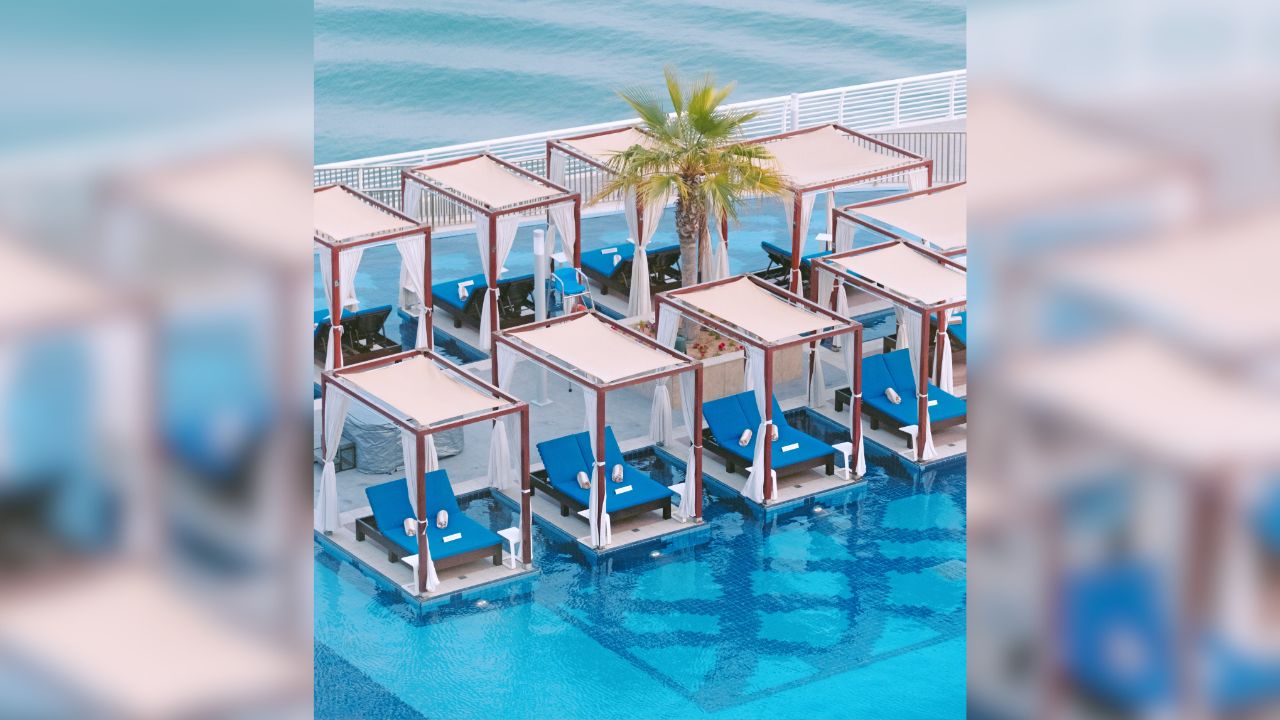 royal m gewan hotel pool in abu dhabi