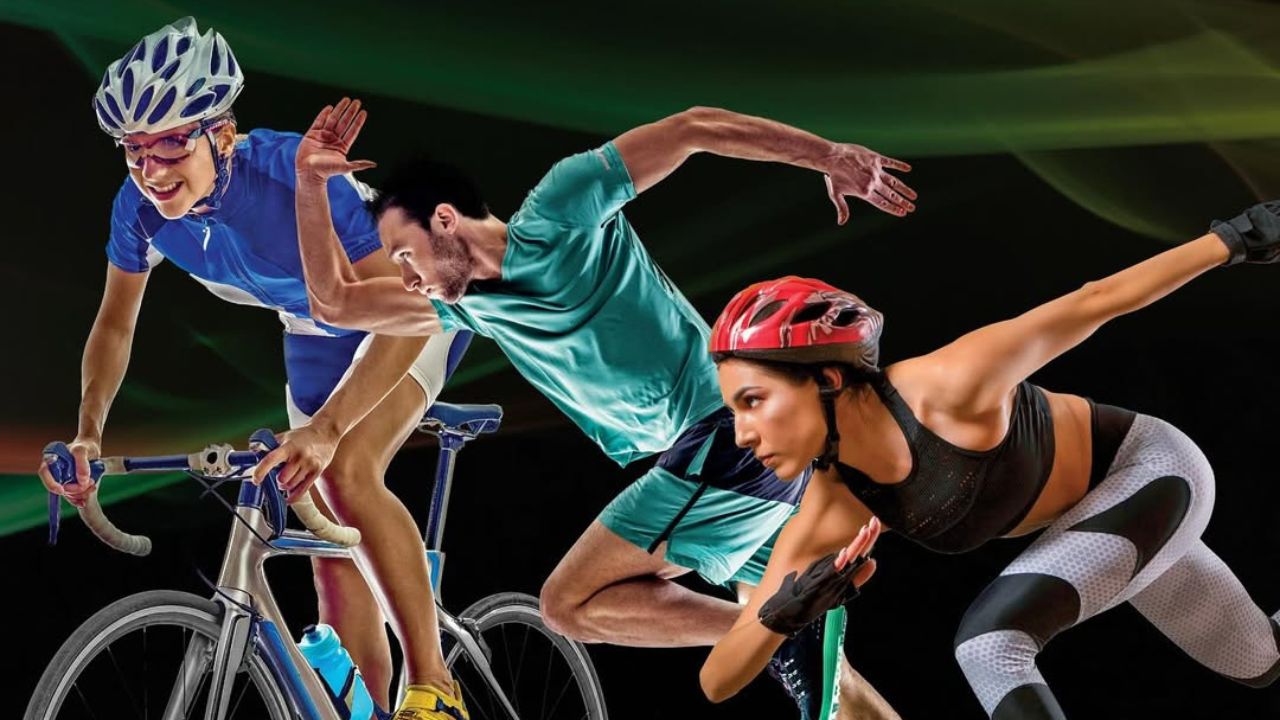 beyond the sunset running, swimming, skating and cycling