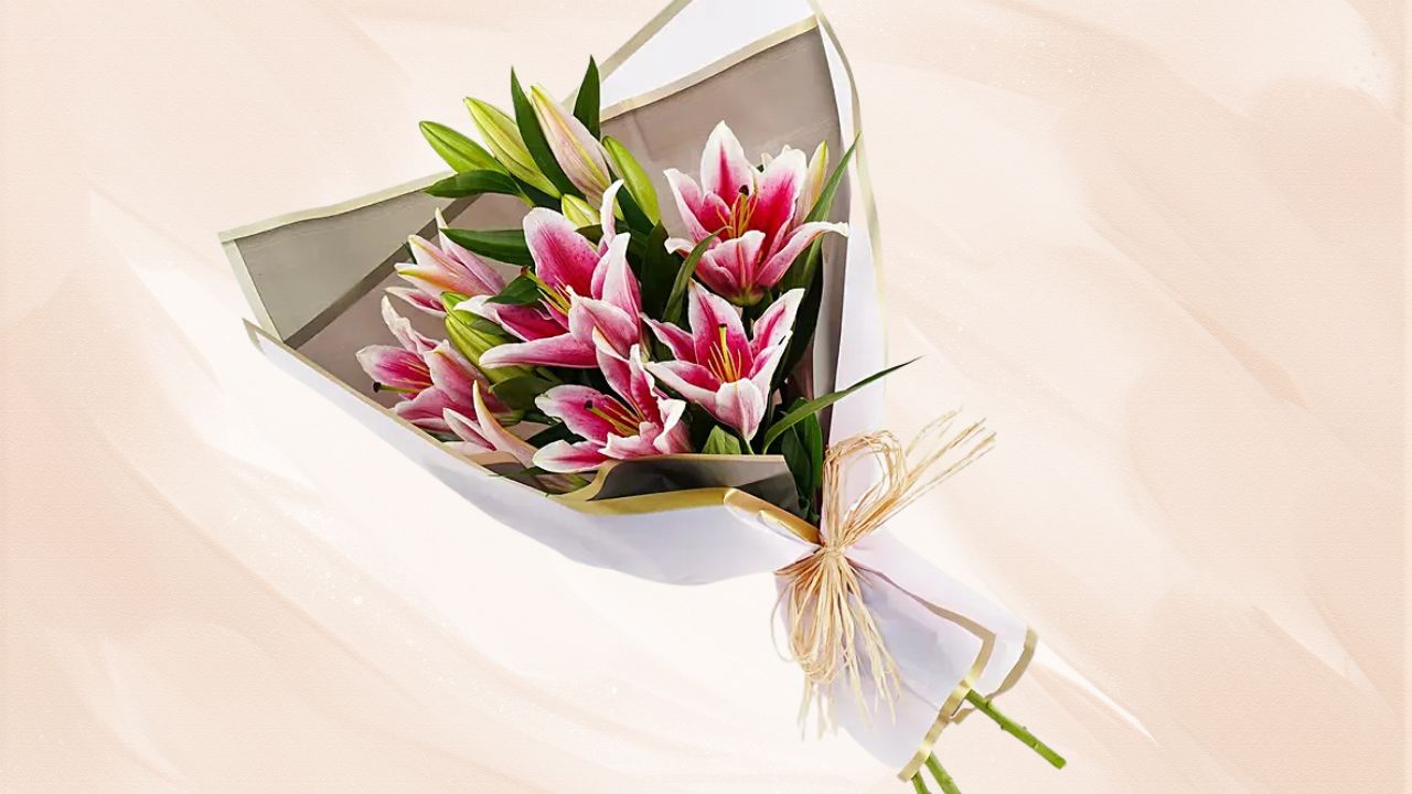 pink lilies