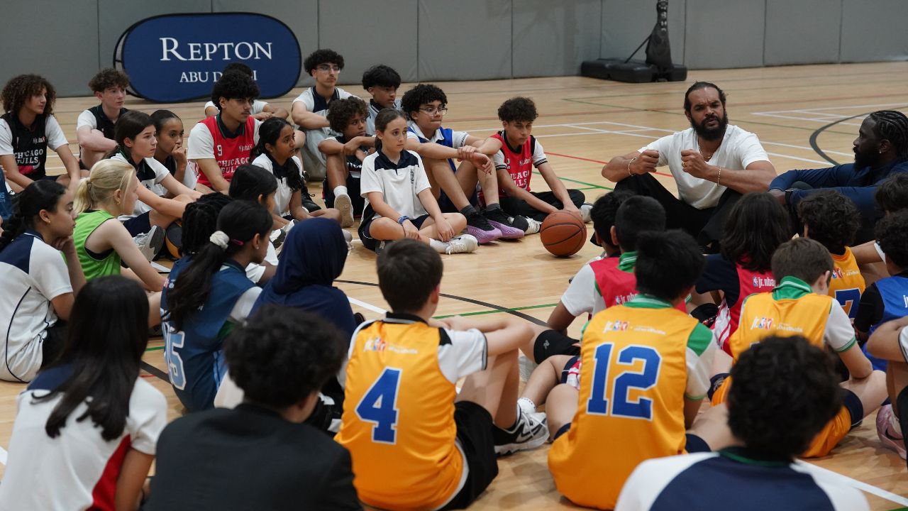 Joakim Noah Visit To Repton Abu Dhabi