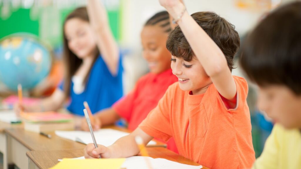students in class