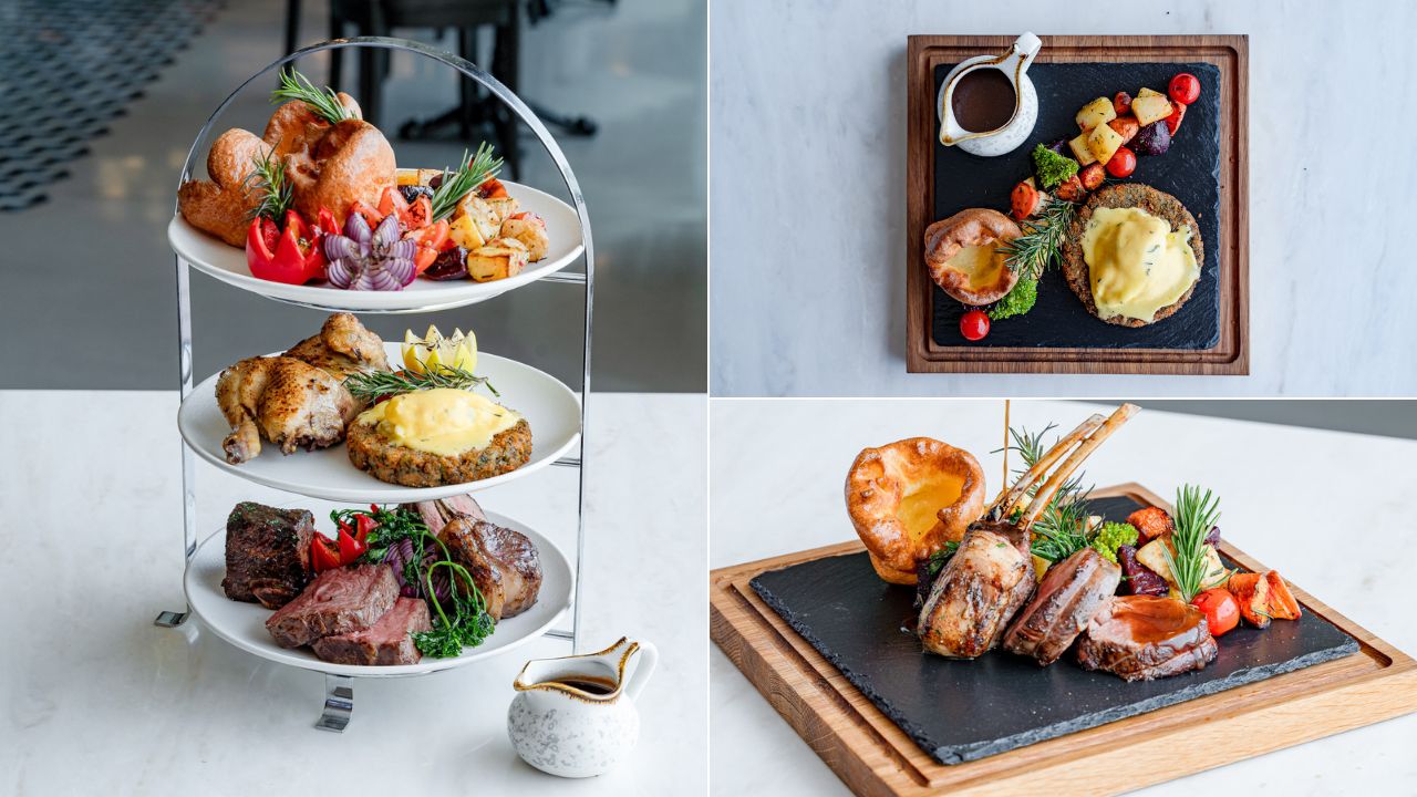 yas acres sunday roast at roots bar and restaurant
