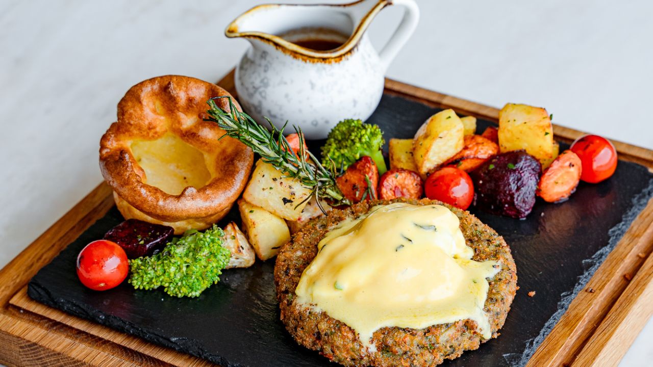 yas acres sunday roast at roots bar and restaurant