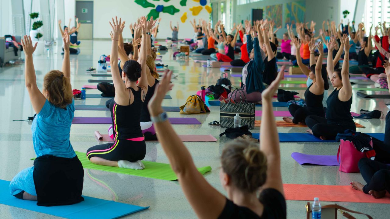 global wellness day with get active at the galleria al maryah island