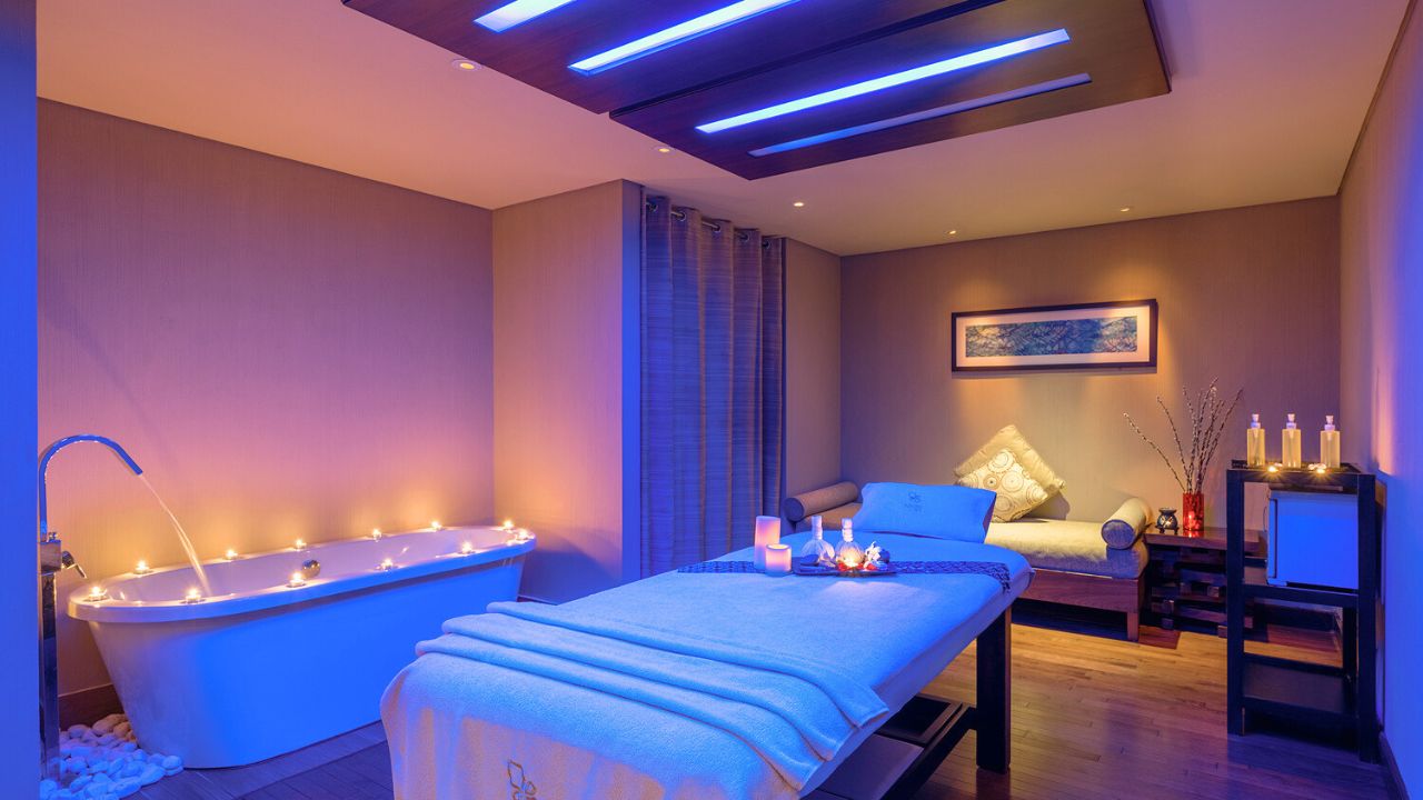 zayna spa at grand millennium al wahda massage room