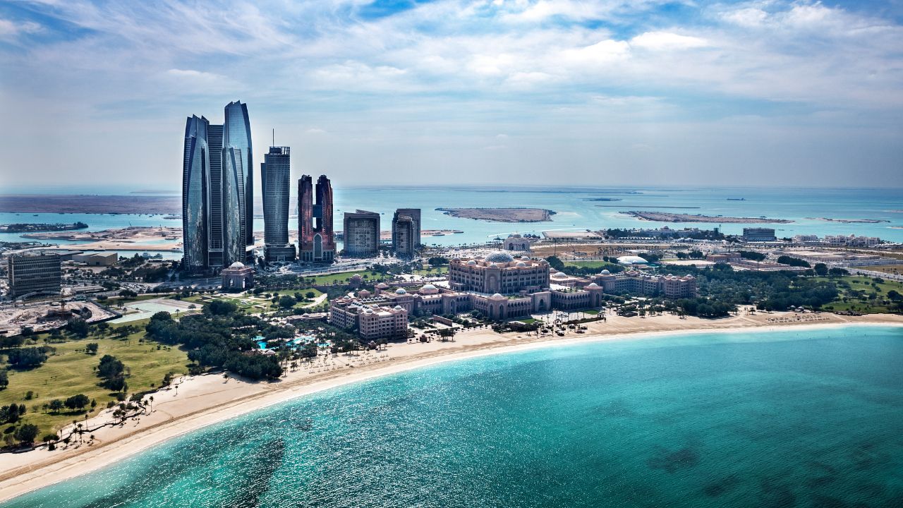 abu dhabi beach views morning time