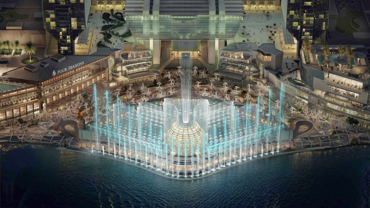 Al Maryah Waterfront Abu Dhabi to feature 30m sphere and AI water jets
