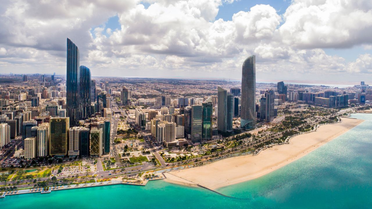 abu dhabi skyline image abu dhabi skyline morning time