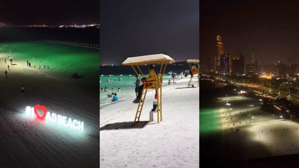 corniche night beach