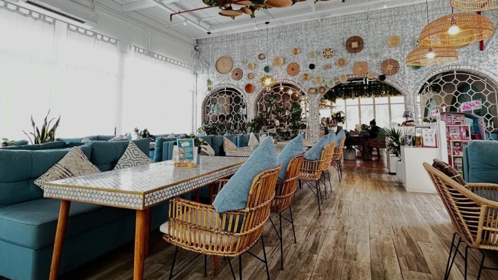 sanderson's cafe abu dhabi interior