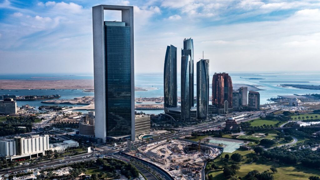 abu dhabi skyline streets