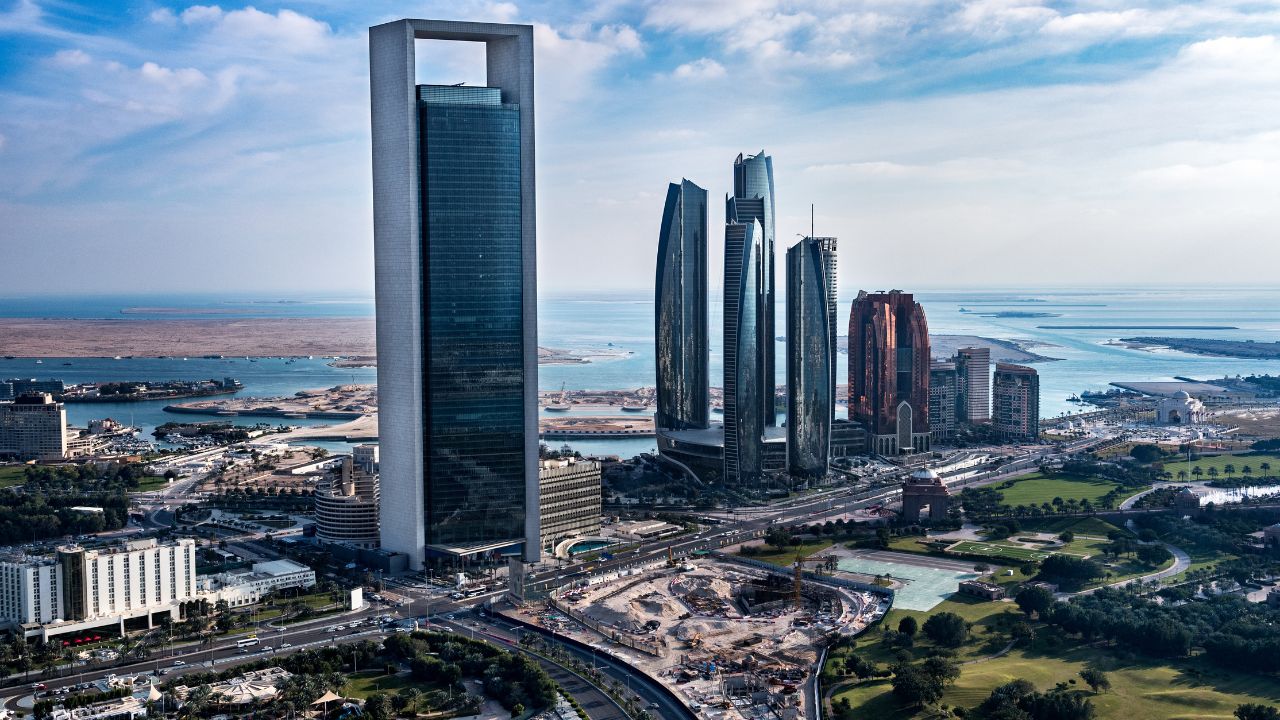 abu dhabi skyline streets