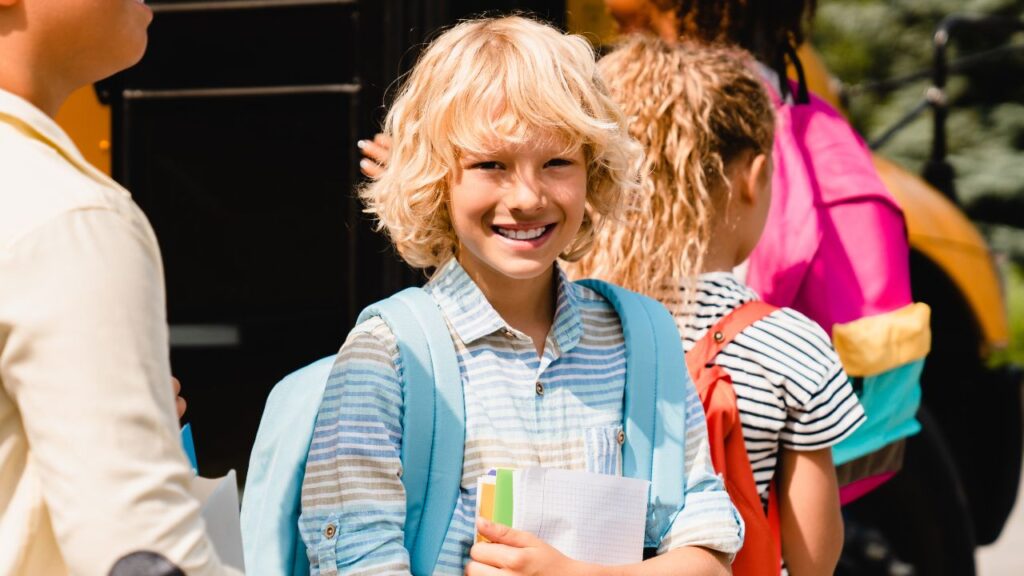 child school smiling