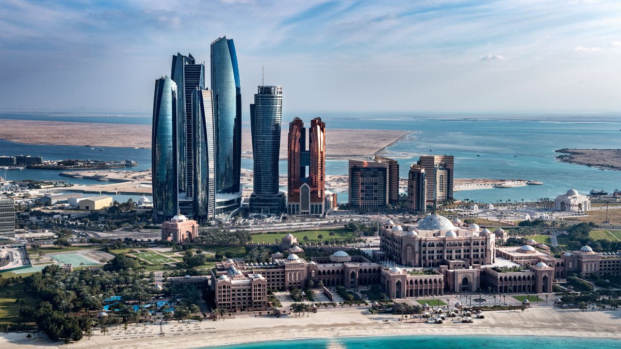 abu dhabi skyline abu dhabi morning skyline