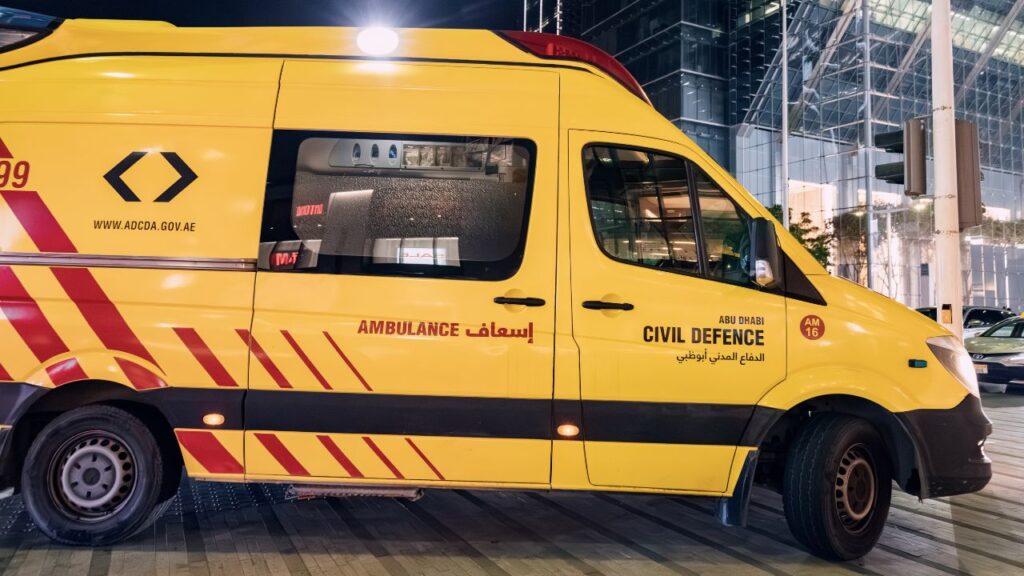 Abu Dhabi Civil Defense ambulance