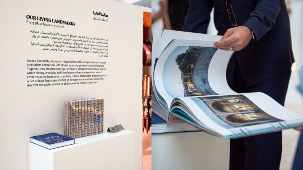 Exhibition showcasing cultural landmarks and history.