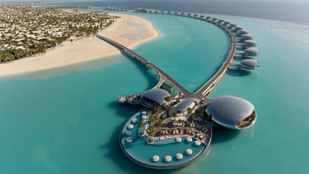 Red Sea birds eye view Saudi Arabia
