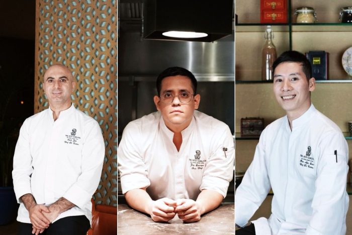 Chef Saleh, Chef Jose and Chef Pham of The Ritz-Carlton Abu Dhabi