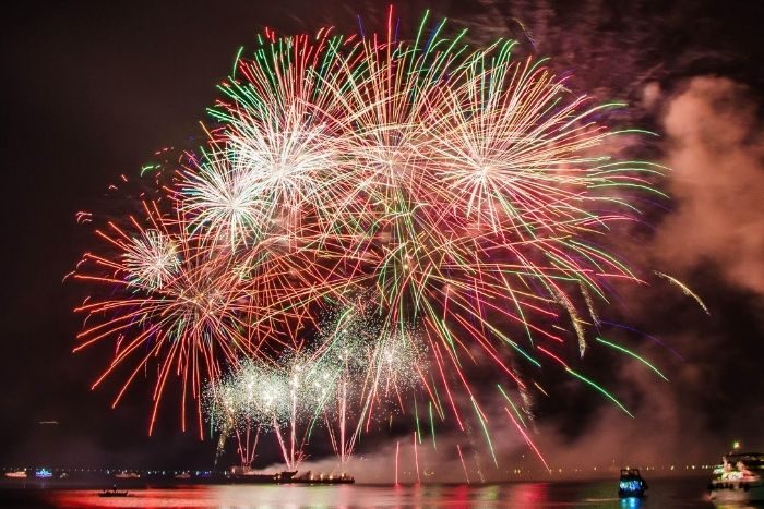 Fireworks display over Yas Bay Waterfront to mark UAE 50