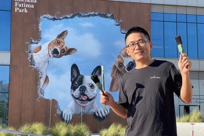 Jack Lee discusses life as an artist and Sheikha Fatima Park’s dog mural.